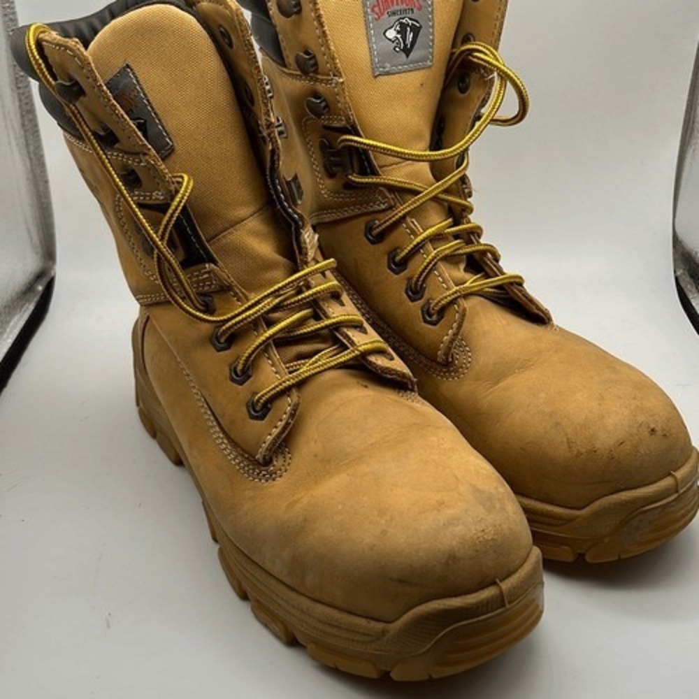 Herman survivors steel toe leather upper Preowned boots- mens 7‎